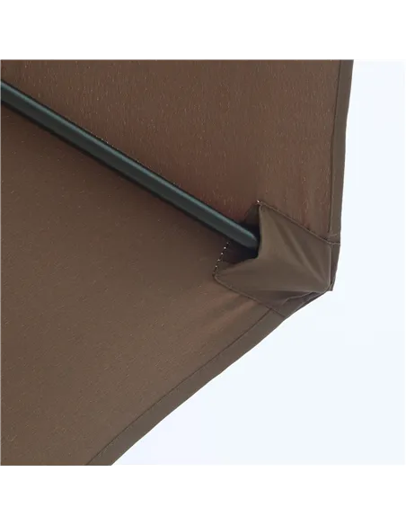 Outsunny 3(m) Tilting Parasol Garden Umbrellas, Outdoor Sun Shade with 8 Ribs, Tilt and Crank Handle for Balcony, Bench, Garden,