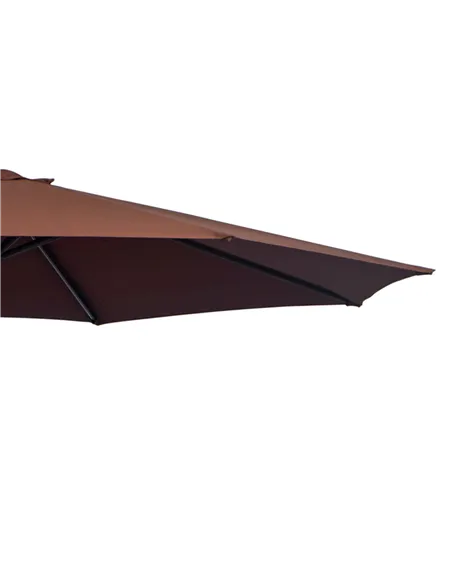 Outsunny Φ3m Hanging Umbrella Parasol-Coffee