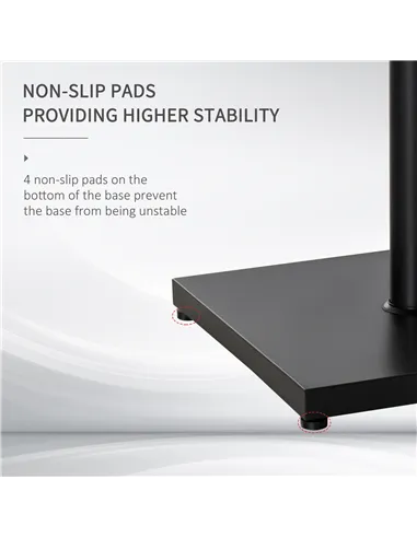 Outsunny Φ35/38/48MM 18KG Steel Square Parasol Stand Base w/ Adjustable Knob Umbrella Stand Garden Patio Outdoor Home, Black