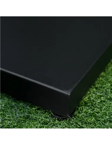 Outsunny Φ35/38/48MM 18KG Steel Square Parasol Stand Base w/ Adjustable Knob Umbrella Stand Garden Patio Outdoor Home, Black