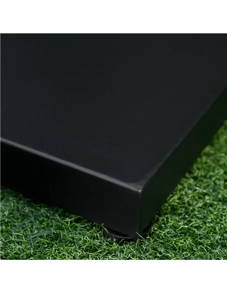 Outsunny Φ35/38/48MM 18KG Steel Square Parasol Stand Base w/ Adjustable Knob Umbrella Stand Garden Patio Outdoor Home, Black