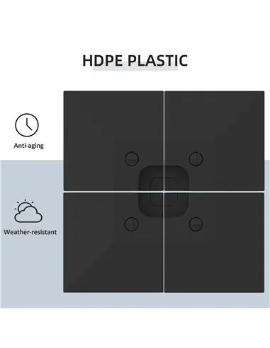 Outsunny 4 Pieces Fillable Parasol Base, Heavy Duty Umbrella Weights for Cross Stand, Square Holder for Cantilever Parasol, Tota