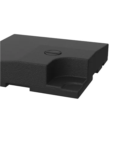 Outsunny 4 Pieces Fillable Parasol Base, Heavy Duty Umbrella Weights for Cross Stand, Square Holder for Cantilever Parasol, Tota