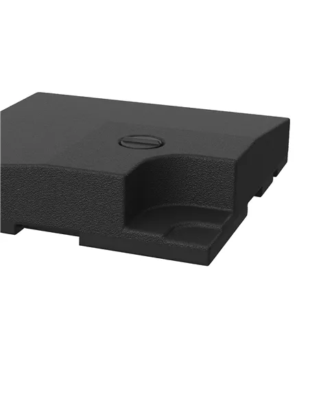 Outsunny 4 Pieces Fillable Parasol Base, Heavy Duty Umbrella Weights for Cross Stand, Square Holder for Cantilever Parasol, Tota