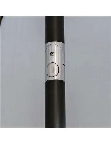 Outsunny 2.5m Tilting Parasol, with Pleated Canopy - Light Grey