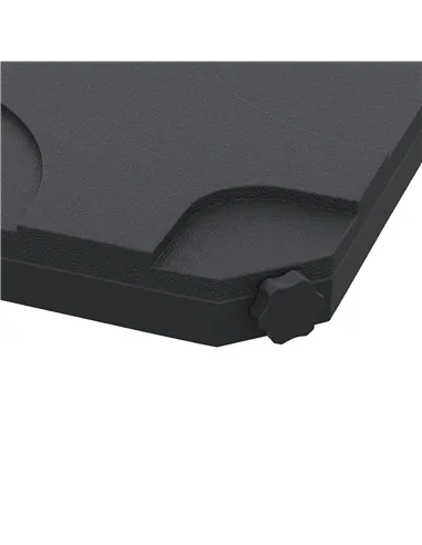 Outsunny 4 Pieces Parasol Base Stand Weights for Banana Hanging Cantilever Umbrella, Water and Sand Filled, Up to 72kg, Black