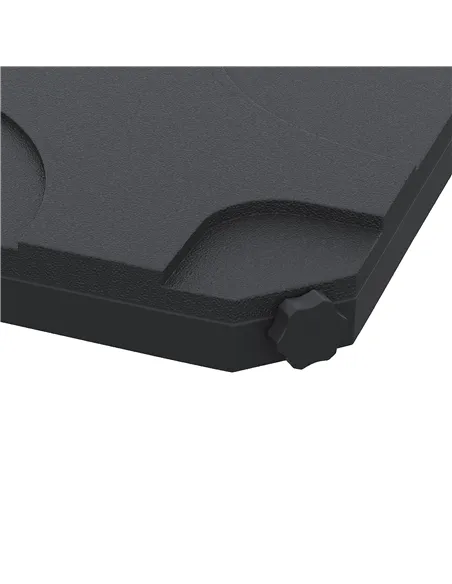 Outsunny 4 Pieces Parasol Base Stand Weights for Banana Hanging Cantilever Umbrella, Water and Sand Filled, Up to 72kg, Black