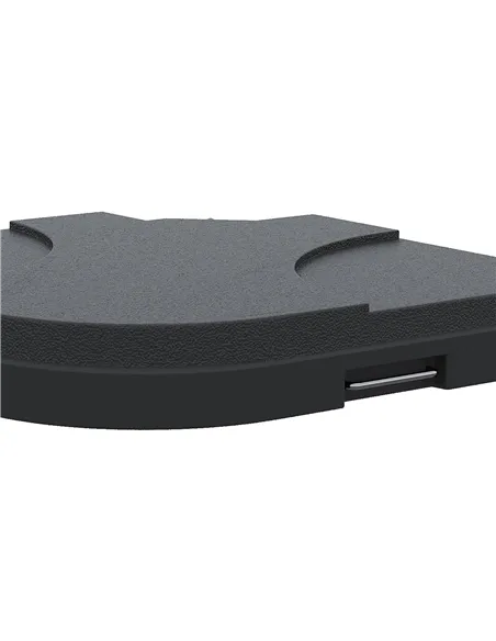 Outsunny 4 Pieces Parasol Base Stand Weights for Banana Hanging Cantilever Umbrella, Water and Sand Filled, Up to 72kg, Black