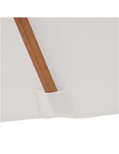 Outsunny 2m x 1.5m Garden Parasol Umbrella with Tilting Sunshade Canopy, Outdoor Market Table Umbrella with Wood and Bamboo Fram