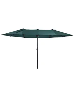 Outsunny 4.6m Double Garden Parasol - Green