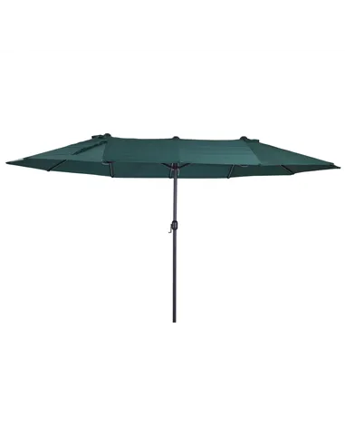 Outsunny 4.6m Double Garden Parasol - Green