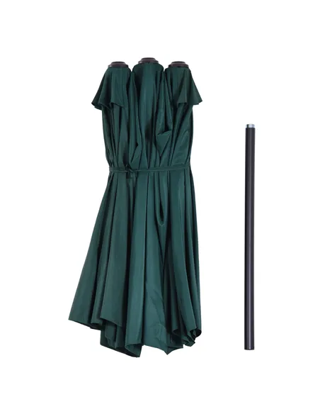 Outsunny 4.6m Double Garden Parasol - Green