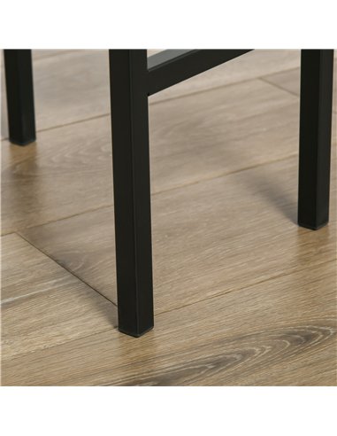 HOMCOM Industrial Bar Stools, Set of 2 Kitchen Breakfast Bar Chairs with Footrest, Counter Height Island Stools for Dining Area,