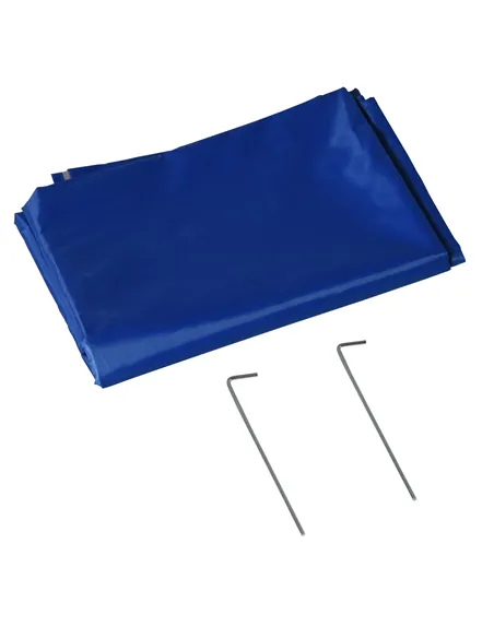 Outsunny 88" Arc 2.2M Fishing Umbrella Beach Parasol with Sides Brolly Shelter Canopy Shade with FREE Carry Bag Blue