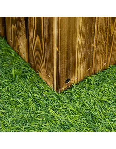 Outsunny 70L Raised Garden Bed, Wooden Rectangle Planter Box, Outdoor Herb Vegetable Flower Pot (80L x 33W x 30H cm)