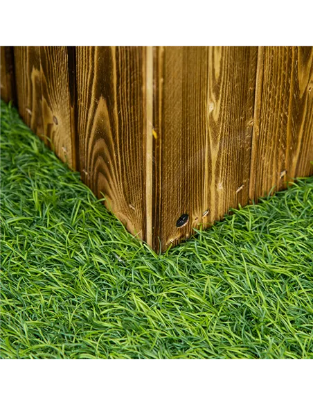 Outsunny 70L Raised Garden Bed, Wooden Rectangle Planter Box, Outdoor Herb Vegetable Flower Pot (80L x 33W x 30H cm)