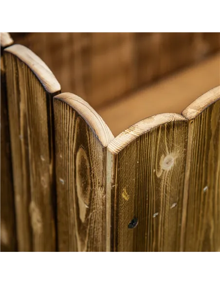 Outsunny 109L Raised Garden Bed, Wooden Rectangle Planter Box, Outdoor Herb Vegetable Flower Pot (100L x 40W x 30H cm)