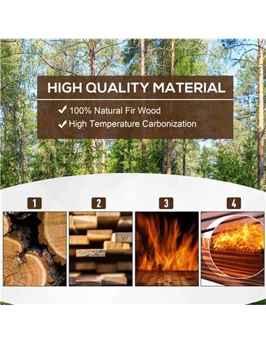 Outsunny 100L Raised Flower Bed Wooden Rectangular Planter Container Box Flower Pot Herb Pot 100L x 38.5W x 40H (cm)