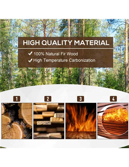 Outsunny 100L Raised Flower Bed Wooden Rectangular Planter Container Box Flower Pot Herb Pot 100L x 38.5W x 40H (cm)