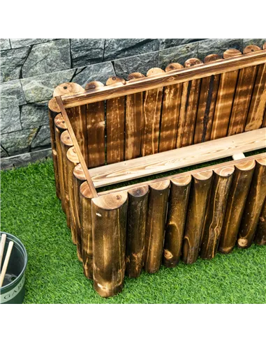 Outsunny 100L Raised Flower Bed Wooden Rectangular Planter Container Box Flower Pot Herb Pot 100L x 38.5W x 40H (cm)