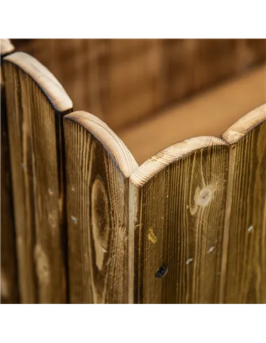 Outsunny 172L Raised Garden Bed, Wooden Rectangle Planter Box, Outdoor Herb Vegetable Flower Pot (120L x 40W x 40H cm)