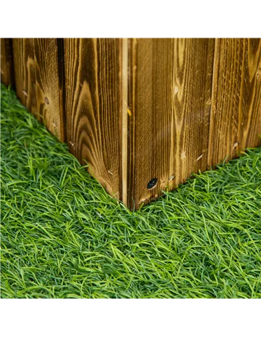 Outsunny 172L Raised Garden Bed, Wooden Rectangle Planter Box, Outdoor Herb Vegetable Flower Pot (120L x 40W x 40H cm)