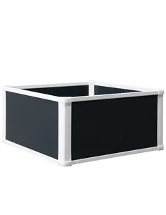 Outsunny 96L Raised Garden Bed, Weather-resistant PP Planter Box Containers for Outdoor Patio Plant Flower Vegetable, 60 x 60 x 