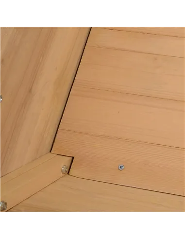 Outsunny Large Fir Wood Raised Plant Stand Oak Tone