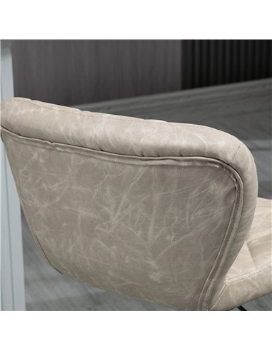 HOMCOM Bar Stools, Set of 2 Breakfast Bar Chairs, Swivel Barstools with Backrest and Footrest, Steel Frame Diamond Pattern PU, f