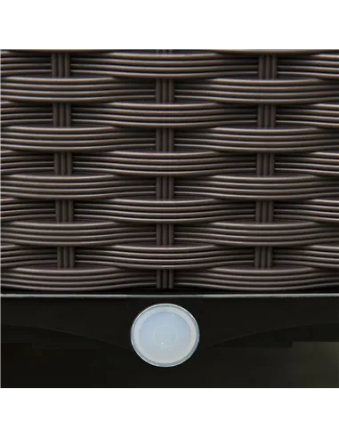 Outsunny Set of 6 26L Garden Raised Bed Elevated Patio Flower Plant Planter Box PP Vegetables Planting Container, Brown