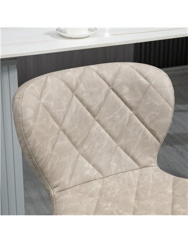 HOMCOM Bar Stools, Set of 2 Breakfast Bar Chairs, Swivel Barstools with Backrest and Footrest, Steel Frame Diamond Pattern PU, f