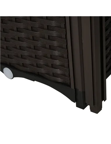 Outsunny Set of 2 26L Garden Raised Bed Elevated Patio Flower Plant Planter Box PP Vegetables Planting Container, Brown