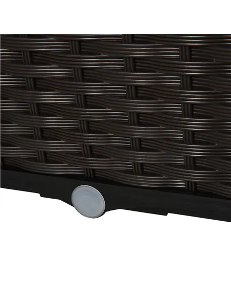 Outsunny 26L Garden Raised Bed Elevated Patio Flower Plant Planter Box PP Vegetables Planting Container, Brown