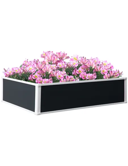 Outsunny 302L Raised Garden Bed, Weather-resistant PP Planter Box Containers for Outdoor Patio Plant Flower Vegetable, 120 x 90 