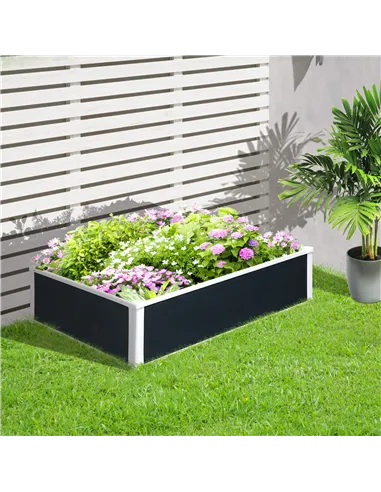 Outsunny 302L Raised Garden Bed, Weather-resistant PP Planter Box Containers for Outdoor Patio Plant Flower Vegetable, 120 x 90 