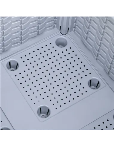 Outsunny Set of 4 26L Garden Raised Bed Elevated Patio Flower Plant Planter Box PP Vegetables Planting Container, Grey