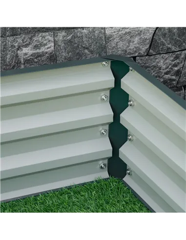 Outsunny Square Raised Garden Bed Box with Weatherized Steel Frame for Vegetables, Flowers, & Herbs, 120 x 120 x 30cm, Green