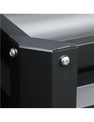 Outsunny Set of Two 60 x 60cm Steel Planter Boxes - Grey