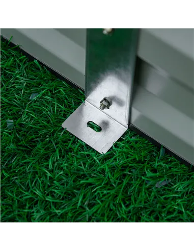 Outsunny Metal Raised Garden Bed Planter Box Outdoor Planters for Growing Flowers, Herbs, Grey, 241x90.5x30cm