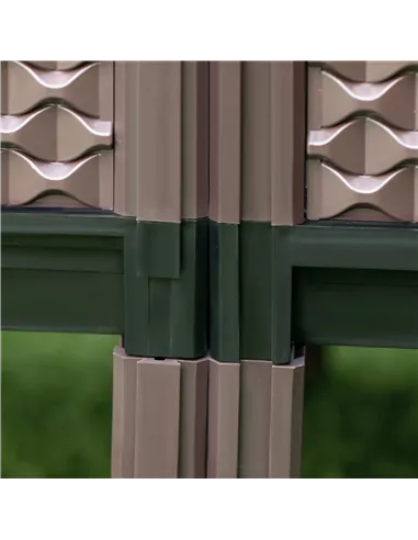 Outsunny 50cm x 50cm x 46.5cm Set of 2 41L Garden Raised Bed, Elevated Planter Box, Flower Vegetables Planting Container with Se