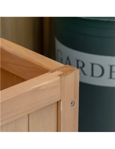 Outsunny 53L Garden Wooden Planter Box with Trellis Free Standing Flower Raised Bed with Lattice for Climbing Plants, 76cm x 36c