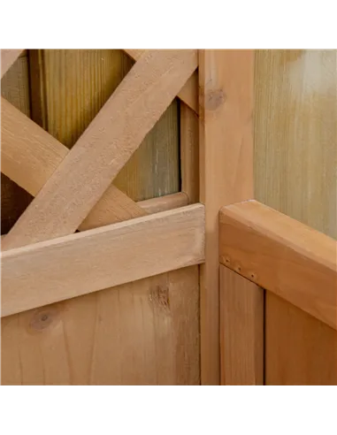 Outsunny 53L Garden Wooden Planter Box with Trellis Free Standing Flower Raised Bed with Lattice for Climbing Plants, 76cm x 36c