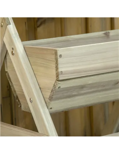 Outsunny 3 Tier Raised Garden Bed Wooden Elevated Planter Box Kit, 66L for Flower, Vegetable, Herb, 65x75x78cm, Green