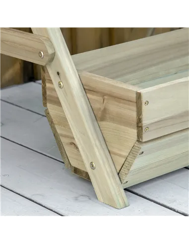 Outsunny 3 Tier Raised Garden Bed Wooden Elevated Planter Box Kit, 66L for Flower, Vegetable, Herb, 65x75x78cm, Green