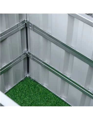 Outsunny 3 Tier Raised Garden Bed, Metal Elevated Planer Box Kit Flower Pot w/ A Pairs of Glove for Garden, Patio to Grow Vegeta