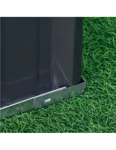 Outsunny 3 Tier Raised Garden Bed, Metal Elevated Planer Box Kit Flower Pot w/ A Pairs of Glove for Garden, Patio to Grow Vegeta