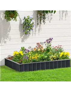 Outsunny 645L Metal Raised Garden Bed, DIY Large Steel Planter Box, No Bottom w/ A Pairs of Glove for Backyard, Patio to Grow Ve 2