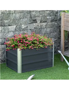 Outsunny 108L Raised Garden Bed, Galvanized Steel Elevated Planter Box w/ Installation Gloves for Backyard, Patio to Grow Vegeta 2