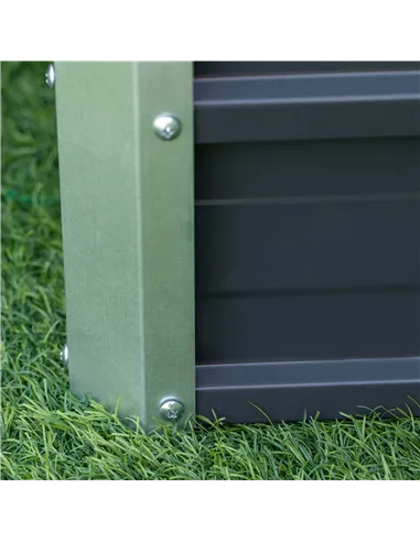 Outsunny 108L Raised Garden Bed, Galvanized Steel Elevated Planter Box w/ Installation Gloves for Backyard, Patio to Grow Vegeta