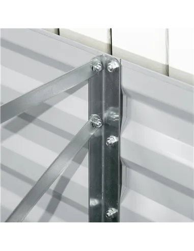 Outsunny Raised Beds for Garden, Galvanised Steel Outdoor Planters with Multi-reinforced Rods, 180 x 90 x 59 cm, Light Grey